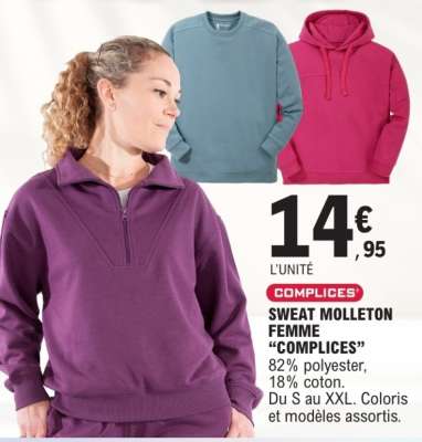 SWEAT MOLLETON FEMME “COMPLICES”