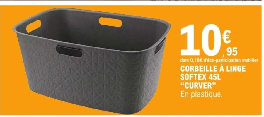 CORBEILLE À LINGE SOFTEX 45L "CURVER"