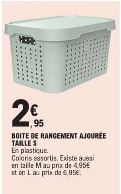 BOITE DE RANGEMENT AJOURÉE TAILLE S