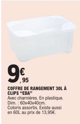 COFFRE DE RANGEMENT 30L À CLIPS “EDA”