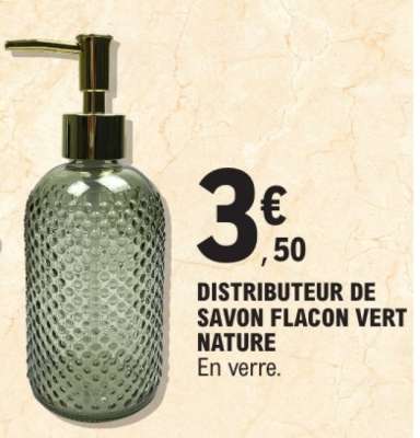 DISTRIBUTEUR DE SAVON FLACON VERT NATURE