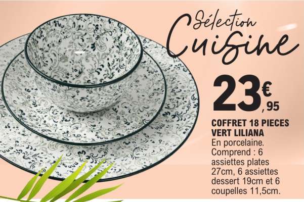 Coffret 18 Pieces Vert Liliana