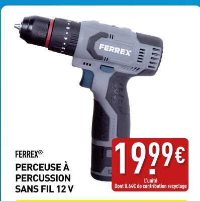 FERREX® PERCEUSE À PERCUSSION SANS FIL 12 V
