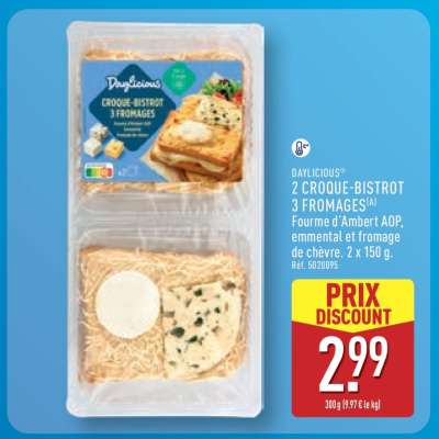 2 CROQUE-BISTROT 3 FROMAGES