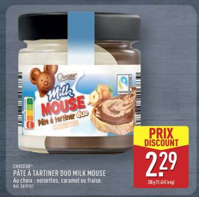 CHOCEUR PÂTE À TARTINER DUO MILK MOUSE