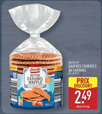 Biscotto Gaufres Fourrées au Caramel