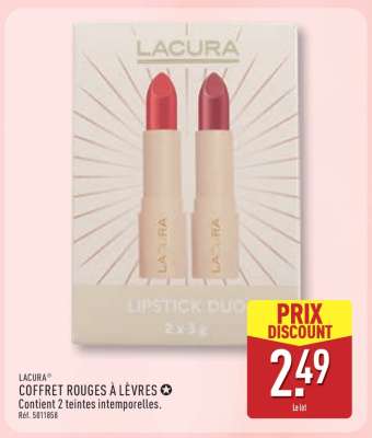 LACURA COFFRET ROUGES À LÈVRES