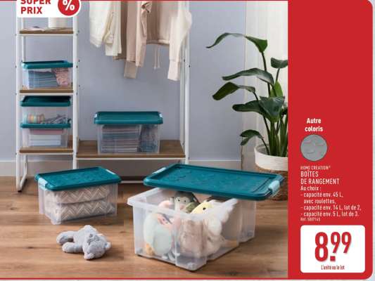 Boîtes de rangement