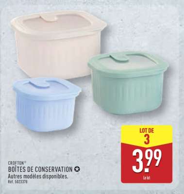 CROFTON® BOÎTES DE CONSERVATION