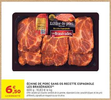 Échine de porc sans os recette espagnole Les Braserades