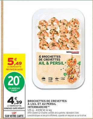 Brochettes de crevettes à l'ail et au persil