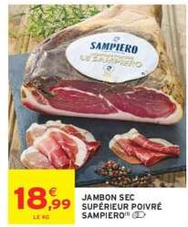JAMBON SEC SUPÉRIEUR POIVRÉ SAMPIERO
