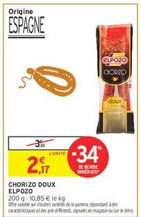 CHORIZO DOUX ELPOZO