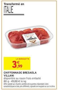 CHIFFONNADE BRESAOLA VILLANI