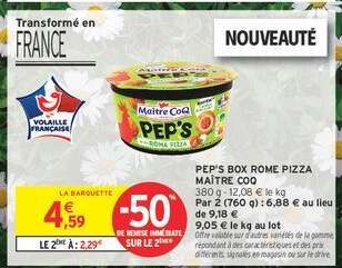 PEP'S BOX ROME PIZZA MAÎTRE COQ