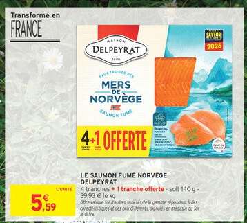 LE SAUMON FUMÉ NORVÈGE "DELPEYRAT"