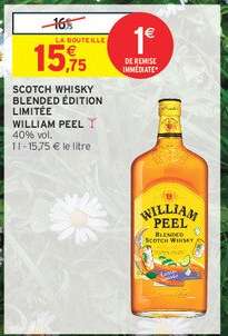 SCOTCH WHISKY BLENDED ÉDITION LIMITÉE WILLIAM PEEL