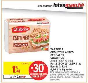 TARTINES CROUSTILLANTES CÉRÉALES CHABRIOR