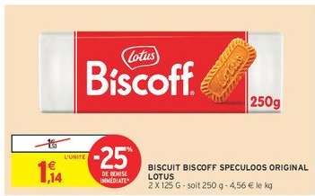 Biscuit Biscoff Speculoos Original Lotus