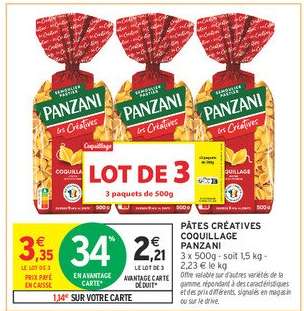 PÂTES CRÉATIVES COQUILLAGE PANZANI