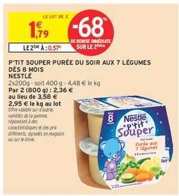 P'TIT SOUPER PURÉE DU SOIR AUX 7 LÉGUMES DÈS 8 MOIS