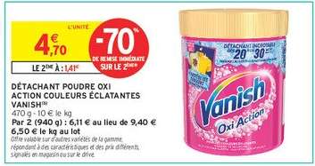DÉTACHANT POUDRE OXI ACTION COULEURS ÉCLATANTES VANISH™