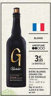 BIÈRE BLONDE GRAND CRU G DE GOUDALE