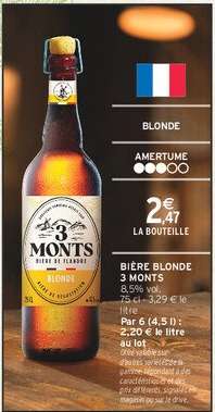 Bière Blonde 3 Monts*