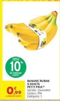 BANANE RUBAN 5 DOIGTS