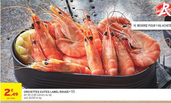 CREVETTES CUITES LABEL ROUGE
