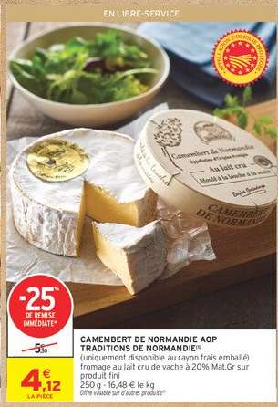 Camembert de Normandie AOP Traditions de Normandie