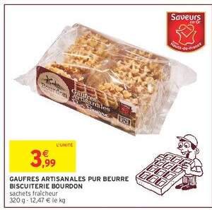 Gaufres Artisanales Pur Beurre Biscuiterie Bourdon