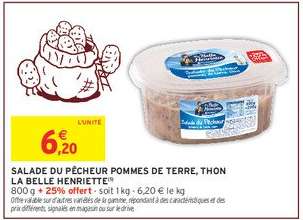 SALADE DU PÊCHEUR POMMES DE TERRE, THON LA BELLE HENRIETTE