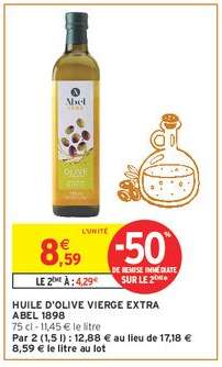 HUILE D’OLIVE VIERGE EXTRA “ABEL 1898”