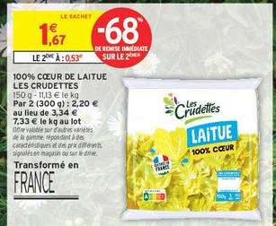100% Cœur de Laitue Les Crudettes