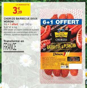 CHORIZO BARBECUE DOUX MORONI