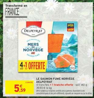 LE SAUMON FUMÉ NORVÈGE "DELPEYRAT"