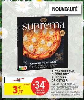 Pizza Suprema 5 Fromages Surgelée Dr Oetker