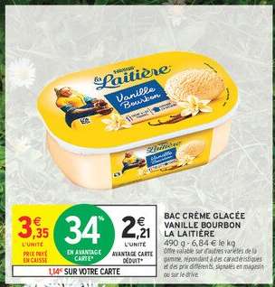 Bac Crème Glacée Vanille Bourbon La Laitière