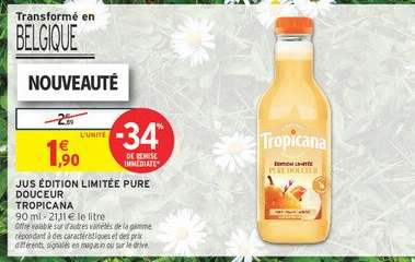 Tropicana Jus Édition Limitée Pure Douceur