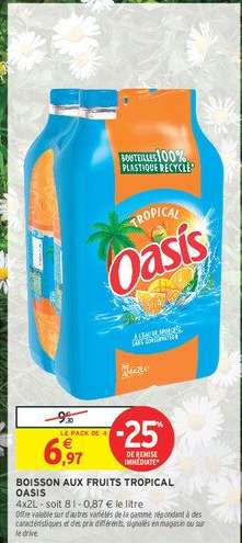 BOISSON AUX FRUITS TROPICAL “OASIS”