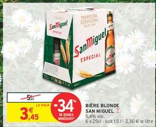 BIERE BLONDE SAN MIGUEL