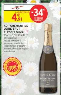 AOP Crémant de Loire Brut 'Plessis Duval'