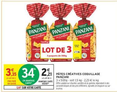 PÂTES CRÉATIVES COQUILLAGE PANZANI