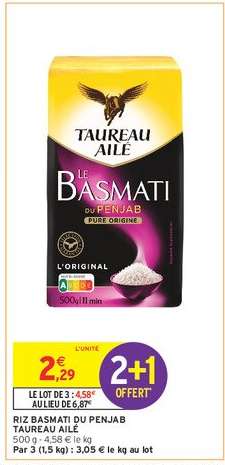 Riz Basmati Du Penjab Taureau Ailé