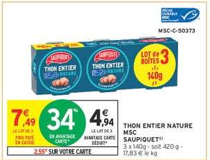 Thon Entier Nature Msc Saupiquet