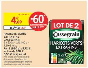 Haricots Verts Extra-Fins Cassegrain