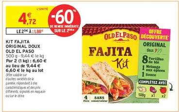 KIT FAJITA ORIGINAL DOUX OLD EL PASO