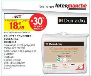COUETTE TEMPEREE CYCLAFILL DOMEDIA