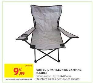 Fauteuil Papillon de Camping Pliable